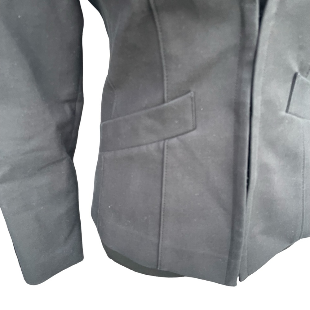 Judith & Charles Black Fitted No Lapel Clip Closure Blazer Jacket (2) - Picture 5 of 12